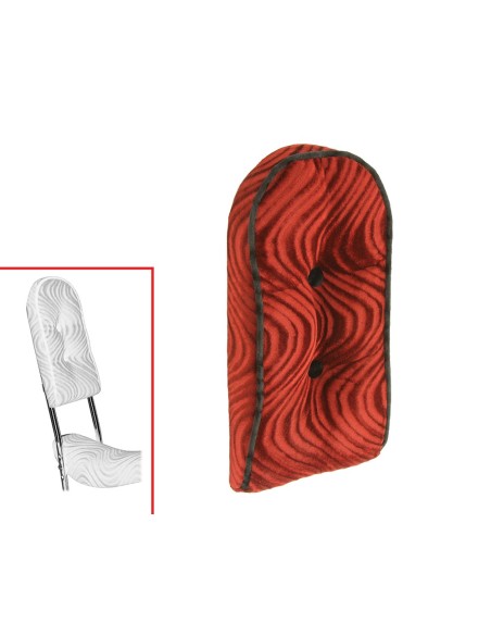Sissy Bar Back Cushion Velour Red.